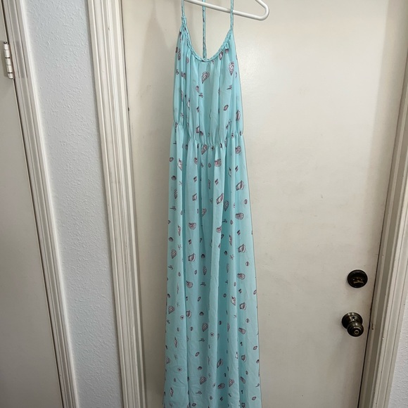 NWT Wildfox Coachella Light Blue Shell Seashell Maxi Dress size Small S $178 - Picture 1 of 6